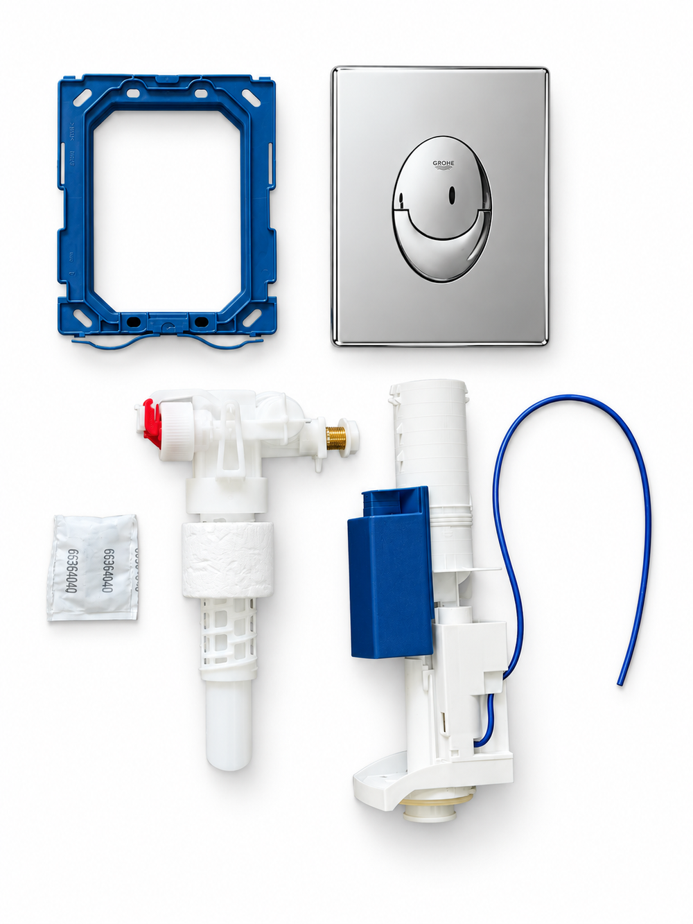 Grohe Gömme Rezervuar Komple İç Takım Set | Şamandıra - Doldurma - Flatör - Boşaltma - Pnömatik Boşaltma Grubu | Kumanda Paneli | Grohe İç Takım Dönüşüm Kiti